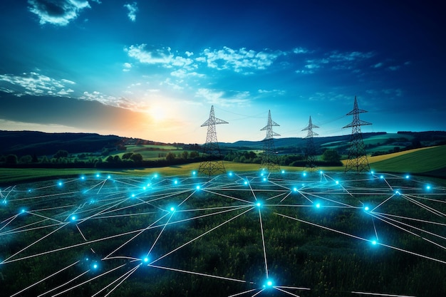 Dynamic Power Network Enhanced Connectivity and Renewable Energy Generative AI