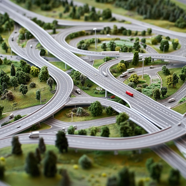 a dynamic but realistic image of a highway