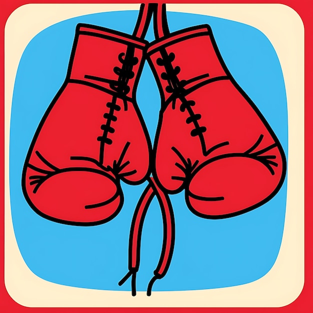 Photo dynamic red boxing gloves