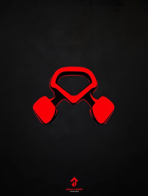 Photo dynamic strength and precision minimalist kettlebell and dumbbell fitness logo design