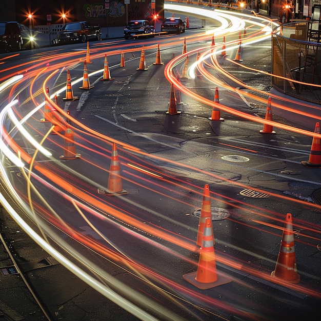 Photo dynamic traffic flow timelapse