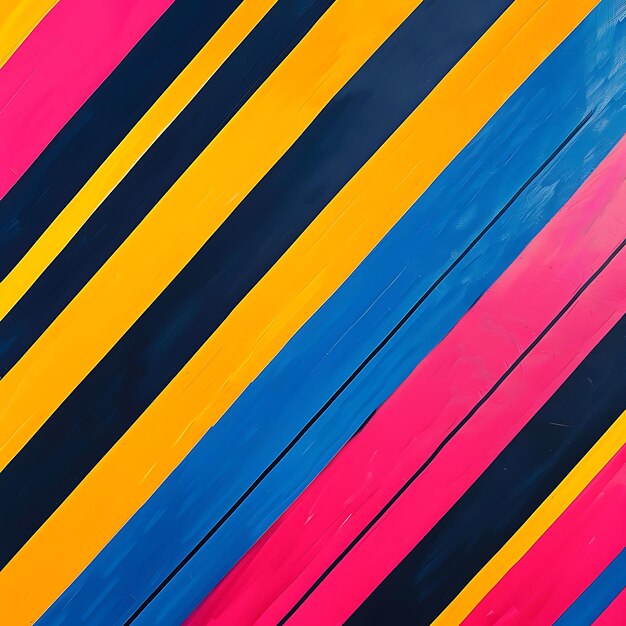 Photo a dynamic wallpaper with diagonal stripes in bold contrasting colors like bright yellow