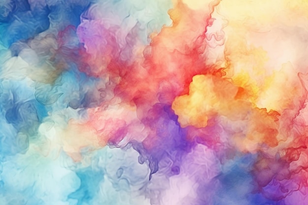 Dynamic Watercolor Background with Mixed Colors