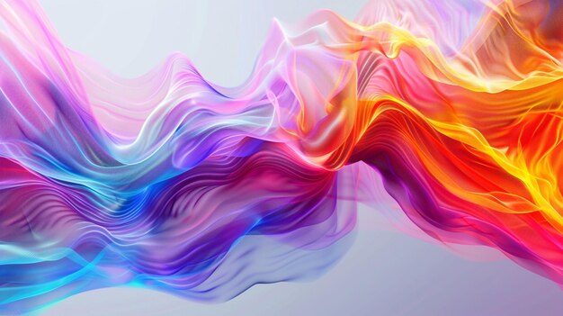 Dynamic waves of vivid colors embodying the pulse of modern technology