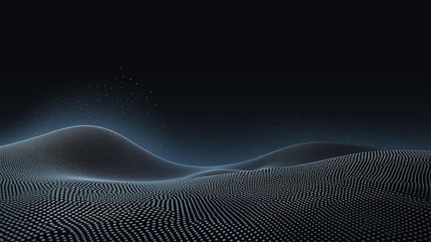 Dynamic wireframe particle landscape background