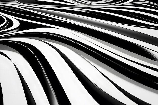 Photo dynamic zebrastyle optical art in black and white