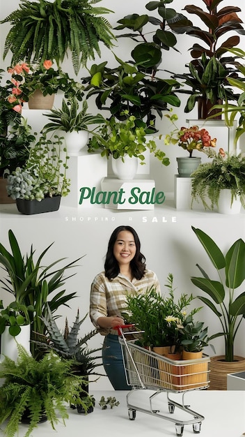 Photo e commerce online shopping plant sale