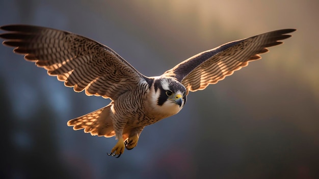 Eagle falcon in flight Generative AI