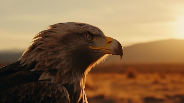 Eagle At Golden Hour