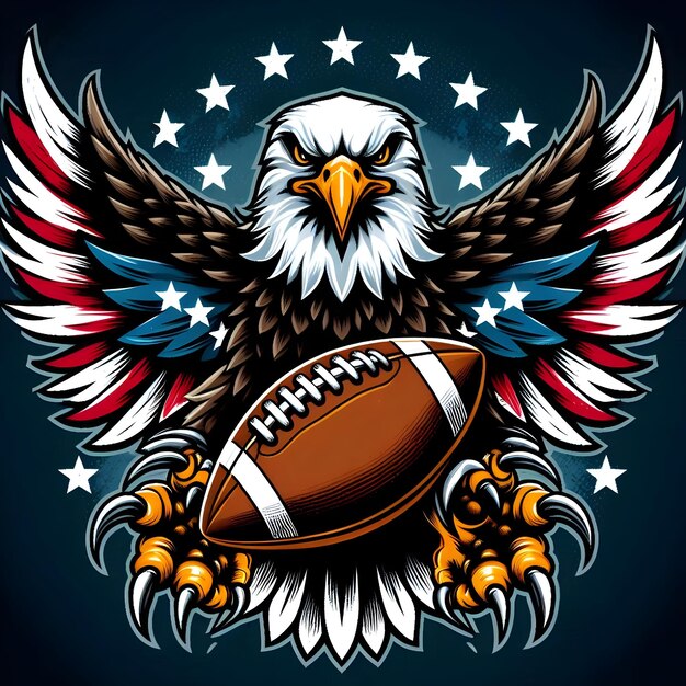 Eagle head logo for the american football team logo