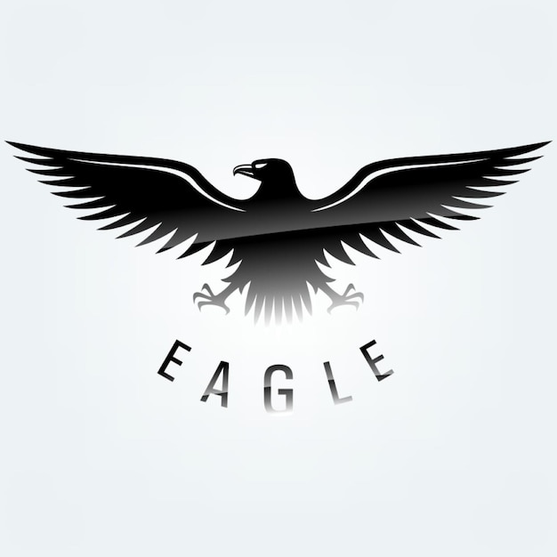 an eagle is shown with the word eagle on it