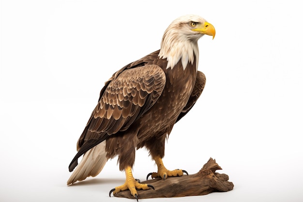 Eagle over isolated white background Animal