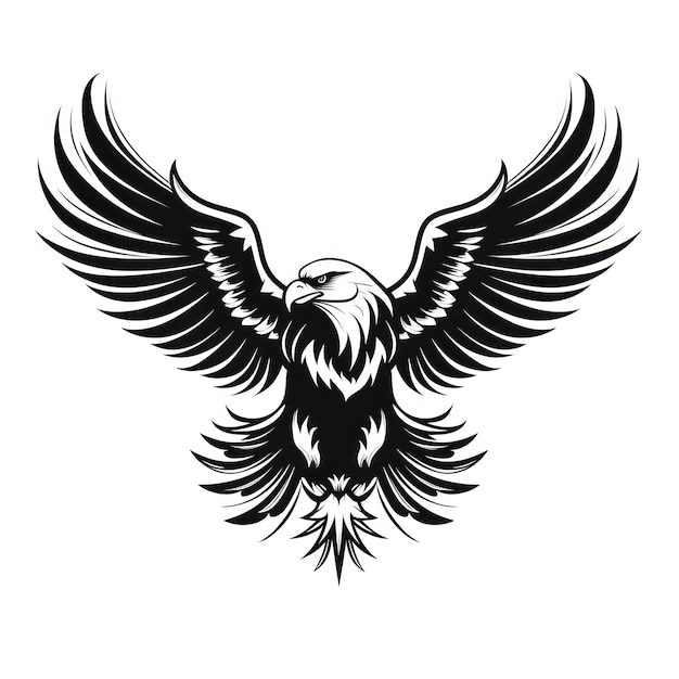 Photo eagle logo symbol white