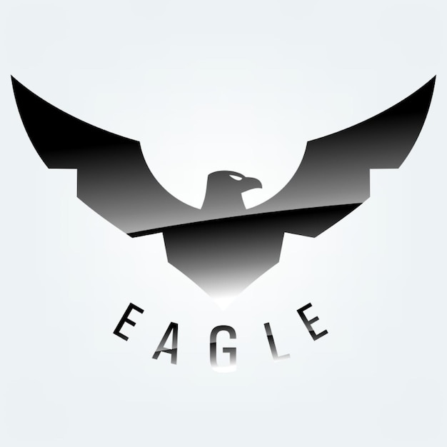 an eagle with the word eagle on the back of it