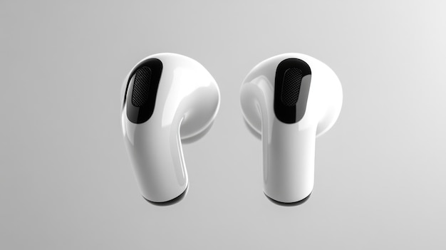 Earbuds A pair of sleek modern earbuds