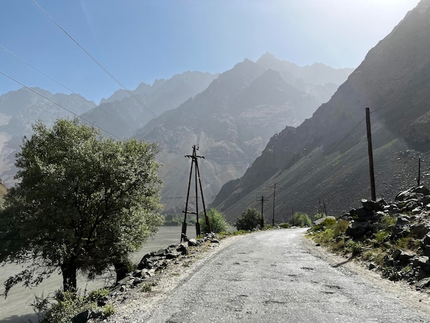 The early dusty morning in Pamir