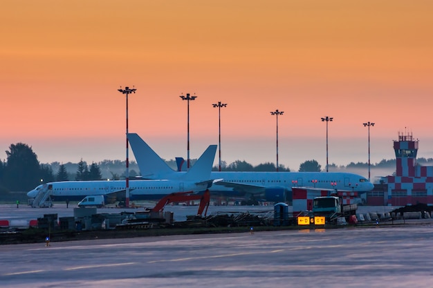 Photo early morning at the airport