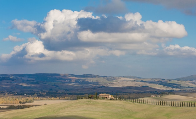 Early morning on countryside in Tuscany