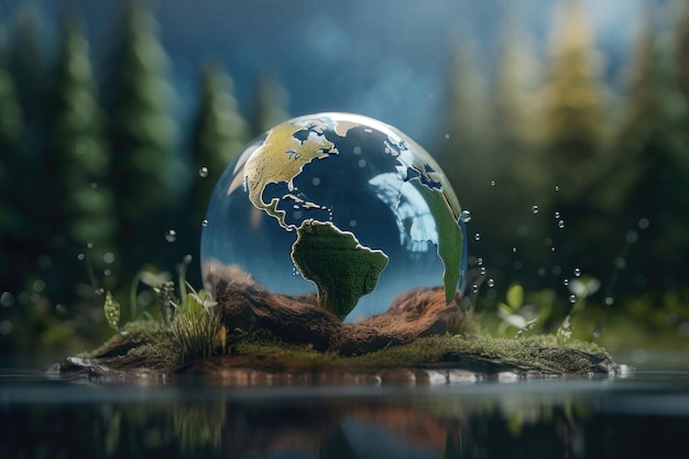 Earth day concept AI generated