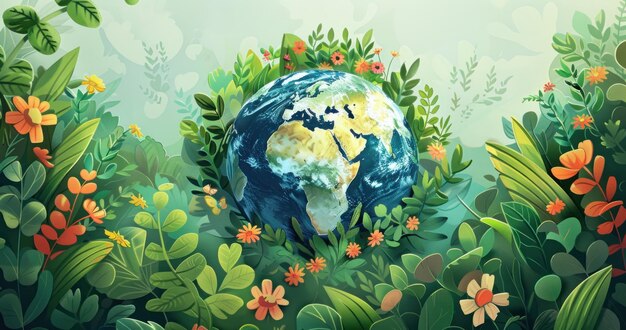 Earth Day Harmony EcoFriendly Background