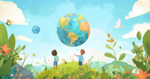 Earth Day Harmony EcoFriendly Background