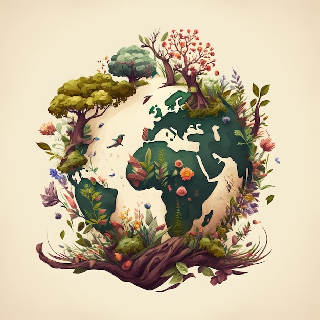 Earth day illustration