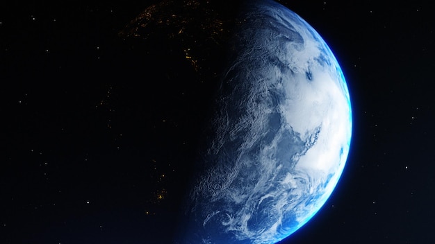 Earth From Space Abstract Background 3d Rendering