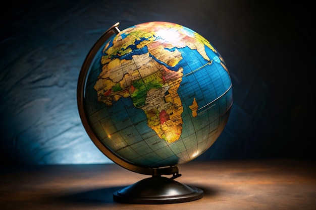 earth globe with world map isolated on background