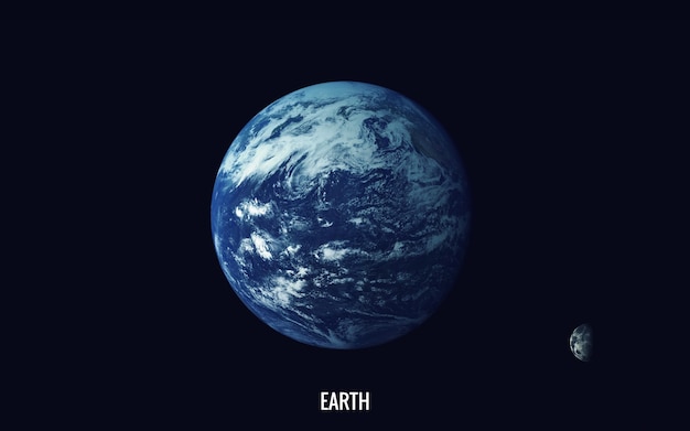 Earth and moon