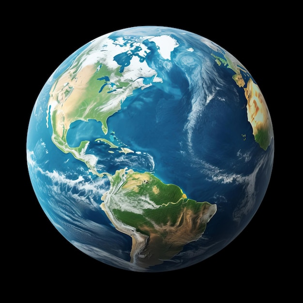 Earth planet isolated on transparent background cutout High resolution