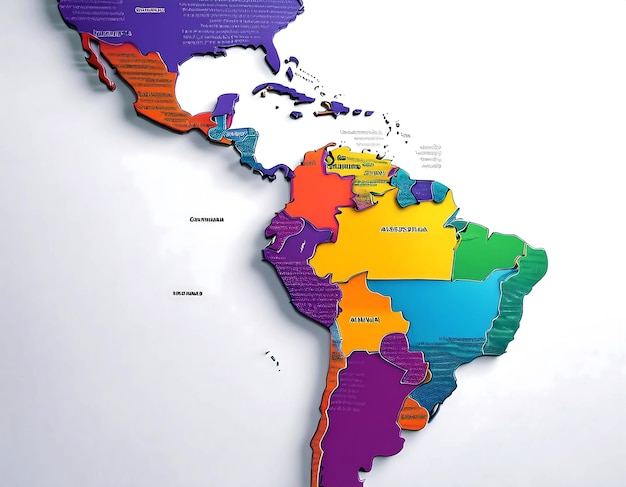 Photo earth south america globe and map of hispanic heritage month