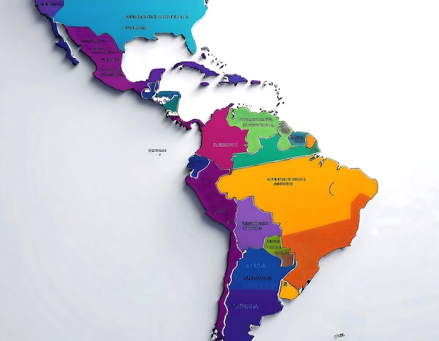 Photo earth south america globe and map of hispanic heritage month