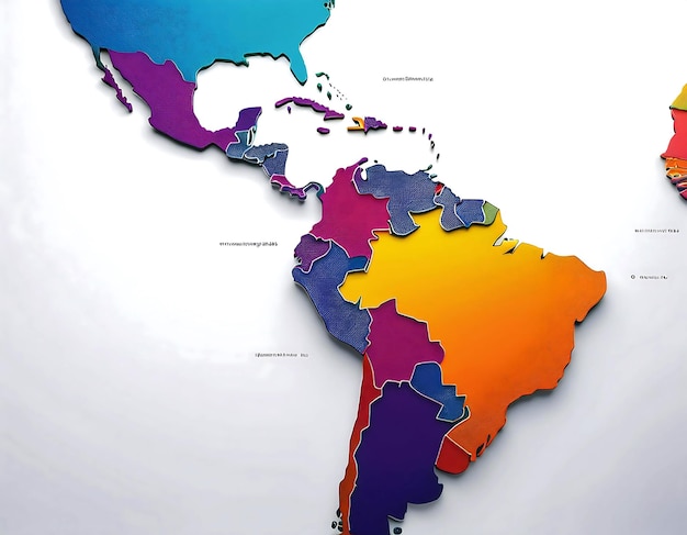 Photo earth south america globe and map of hispanic heritage month