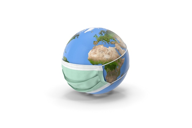 Earth Stylized With Mask