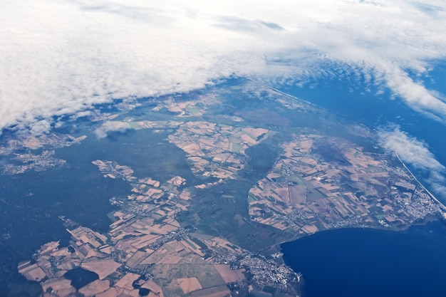 Earth through the prism of the clouds view from above