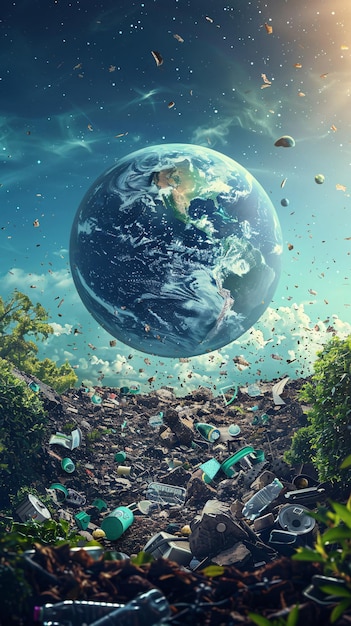 Earth in trash