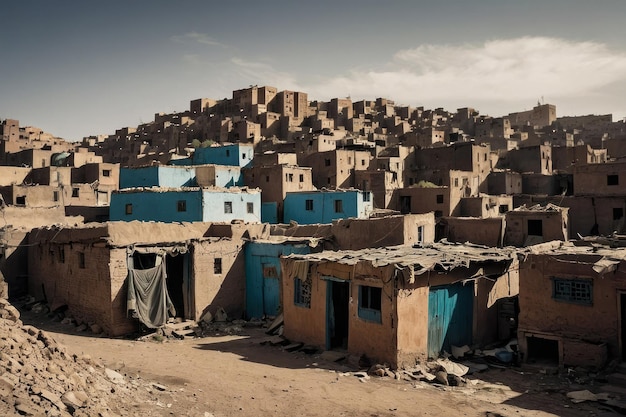 Earthen Buildings in a Traditional Desert Village