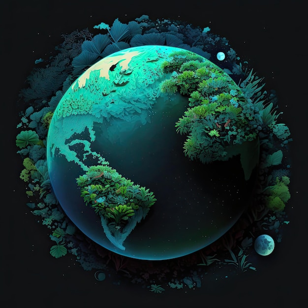 Earths Day Eco friendly concept World environment day background Save the earth Generative AI