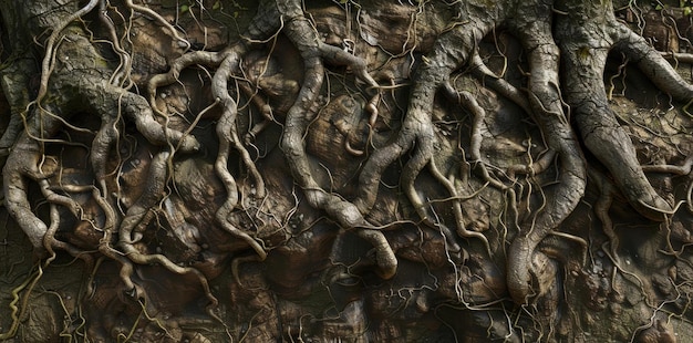 Earthy Roots Natures Texture Concept