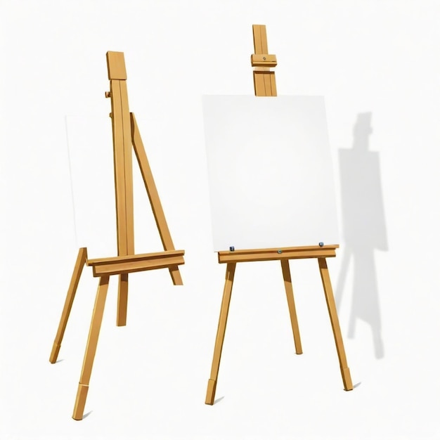 Photo easel cartoon vector set white background isolated