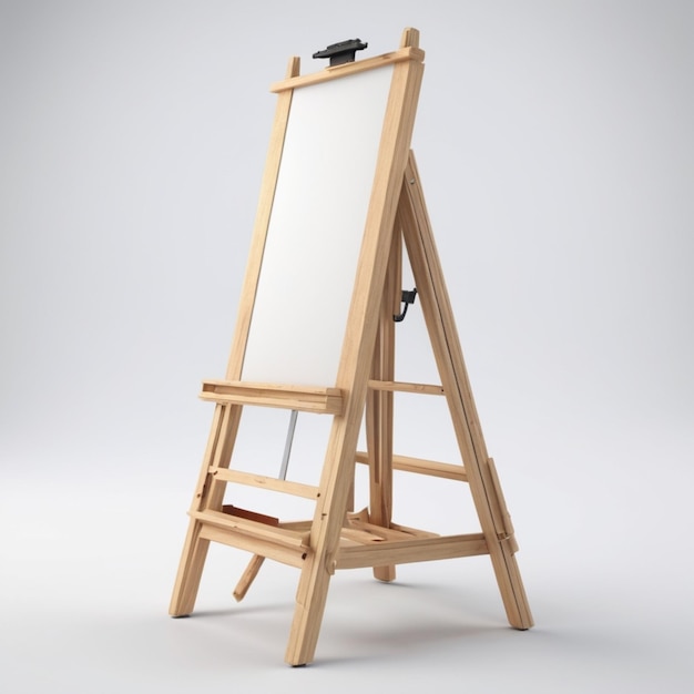 Photo a easel with a blank canvas on it