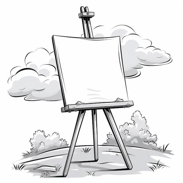 Photo easel with pad of paper