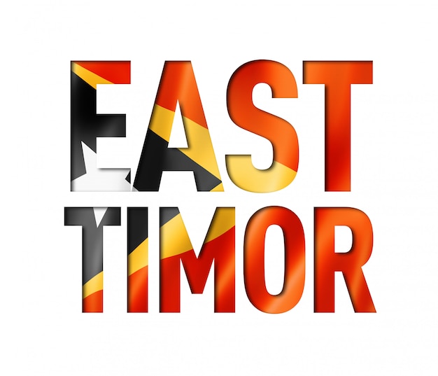 East Timor flag text font