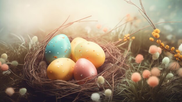 Easter background generative ai