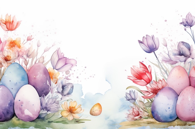 Easter background watercolor