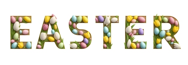 Photo easter banner illustration