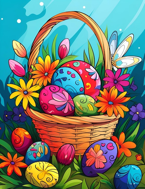 Easter basket background for ester basket stuffer