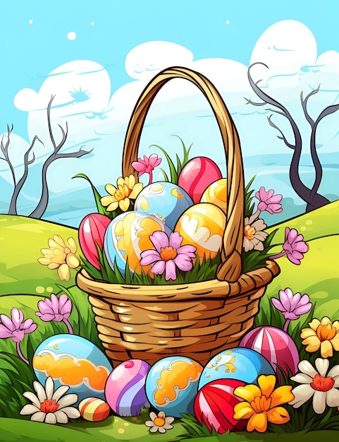 Easter basket background for ester basket stuffer