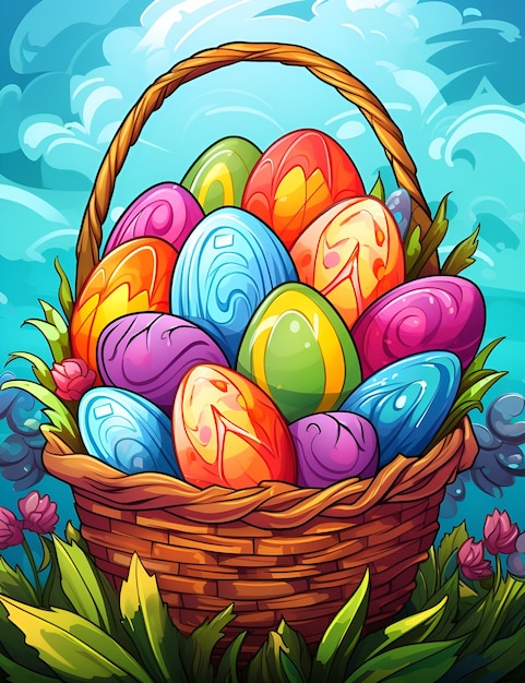 Easter basket background for ester basket stuffer