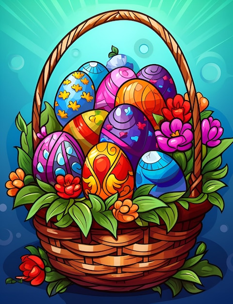 Easter basket background for ester basket stuffer